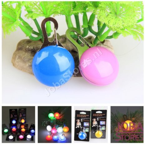 Led Lichtbol met clip voor honden halsband (Blauw)