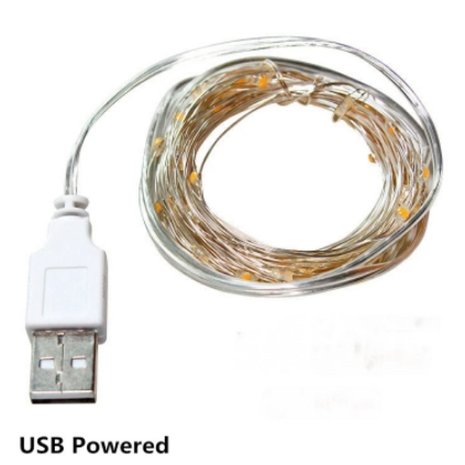 OP=OP Licht String voor Diamond Painting ornamenten / kransen (1 meter - USB - Wit)