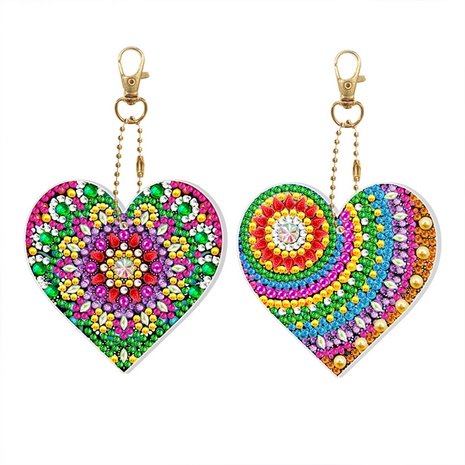 Diamond Painting Sleutelhanger Set verlicht Harten (2 stuks)