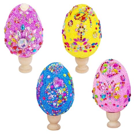 OP=OP Doe het zelf bling-bling Paasei Geel (versier je eigen Paas ei)