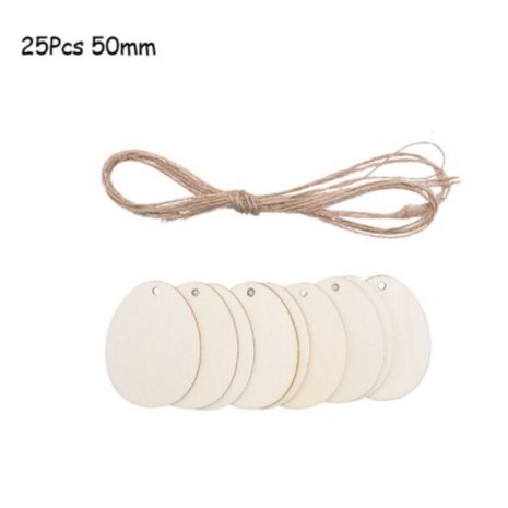 OP=OP Houten Paasei hangers om zelf te beschilderen / kleuren (25 stuks/5cm)