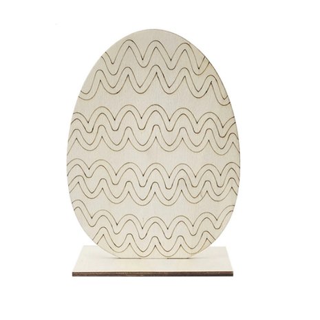 OP=OP Houten Paasei om zelf te beschilderen / kleuren (15cm)