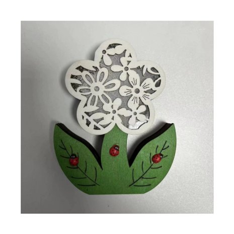 OP=OP Tafel decoratie Pasen met verlichting Bloem (14cm)
