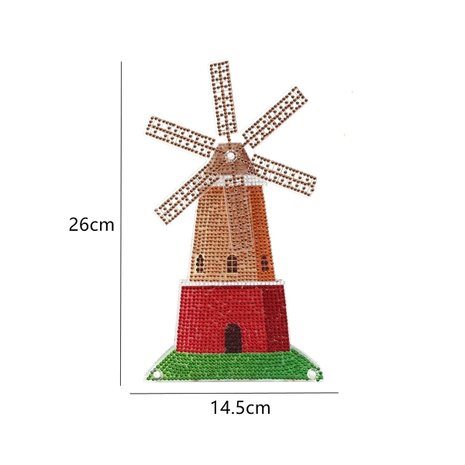 OP=OP Diamond Painting staand ornament met beweging Molen (26cm)