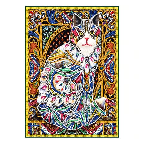 OP=OP Diamond Painting Glow in the dark Kat 25x35cm