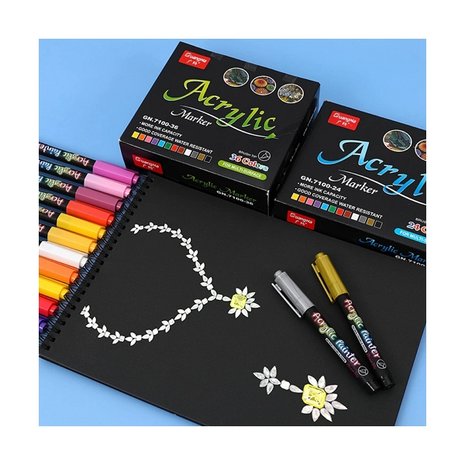 Acryl stiften set 12 kleuren