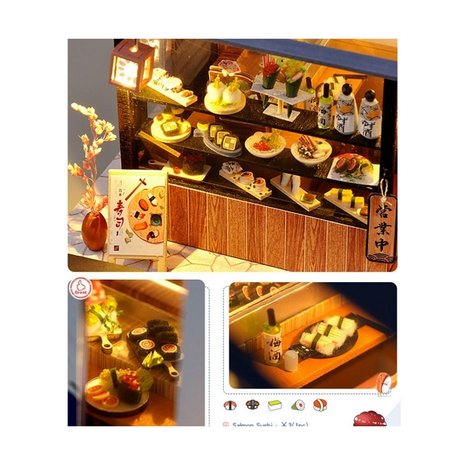 OP=OP Miniatuur Zelfbouw Huisje TD35 Sushi Shop