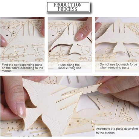 OP=OP Houten Mini 3D dieren puzzel 14 Strekkende kat