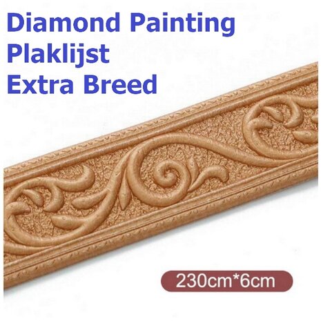 Diamond Painting Plaklijst op rol breed koper (230x5cm)