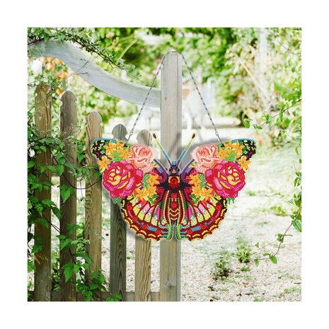 Diamond Painting Hangend Ornament Vlinder met verlichting (30cm)