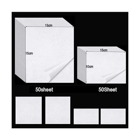 Diamond Painting Basic Afdekfolie 10x15cm + 15x15cm (50 + 50 stuks)