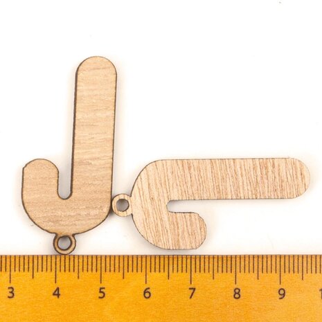 OP=OP Houten mini Kersthangers assortiment om zelf te beschilderen / kleuren (10 stuks/44mm)