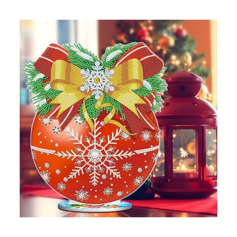 OP=OP Diamond Painting Staand Kerst Ornament Kerstbal (30cm)