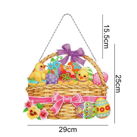OP=OP Diamond Painting Hangend Paas ornament met verlichting 6 (30cm)