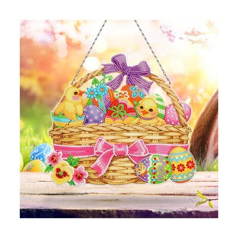 OP=OP Diamond Painting Hangend Paas ornament met verlichting 6 (30cm)