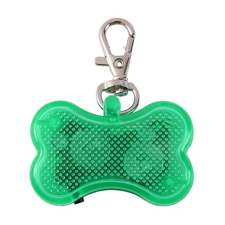 OP=OP Led verlicht botje met clip voor honden halsband (Groen)