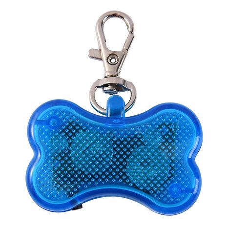 Led verlicht botje met clip voor honden halsband (Blauw)