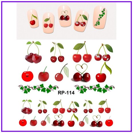 Nagel Sticker Set Fruit 02 (6 vellen)