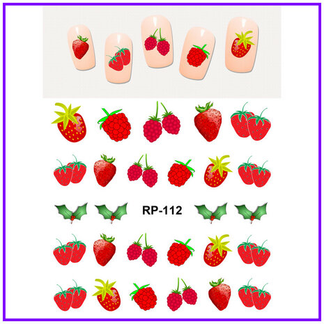 Nagel Sticker Set Fruit 02 (6 vellen)