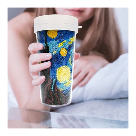 OP=OP Diamond Painting Drinkbeker 03 (Vincent van Gogh - Sterrennacht)