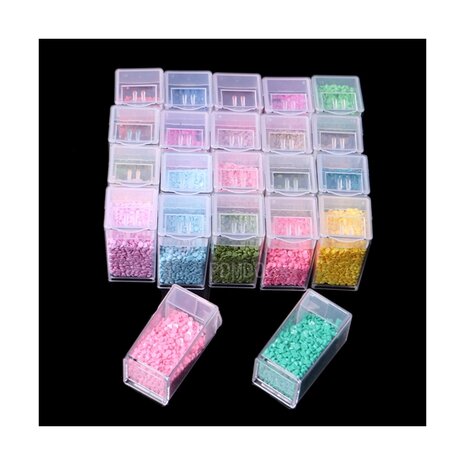 Diamond Painting Losse/Vervangende Potjes TicTac vierkant (30 stuks)