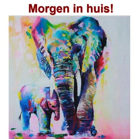 OP=OP Diamond Painting Olifant 40x40cm