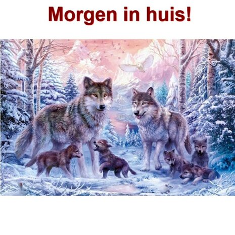 Diamond Painting Wolven Familie 40x60cm