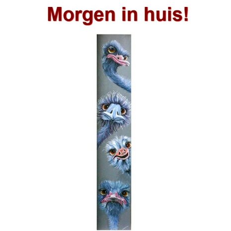 JobaStores Diamond Painting Vier Struisvogels 20x100cm