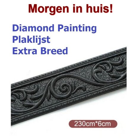 Diamond Painting Plaklijst op rol breed zwart (230x5cm)