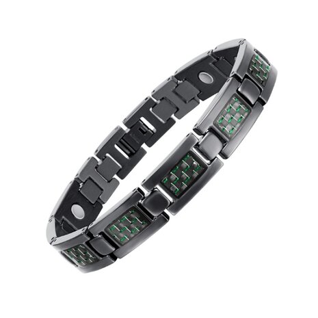 Magnetische Titanium (heren) armband Noah Groen