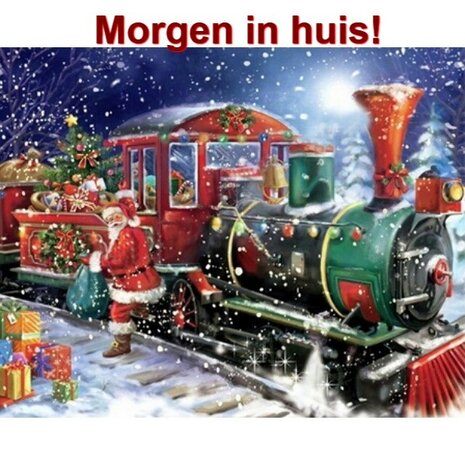 Diamond Painting Kerst Trein 40x50cm