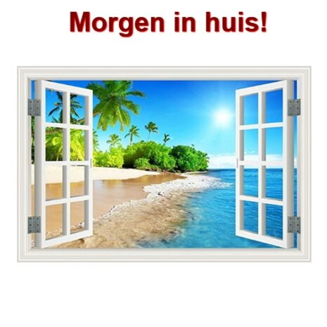 OP=OP Diamond Painting Raamzicht Eiland 30x45cm