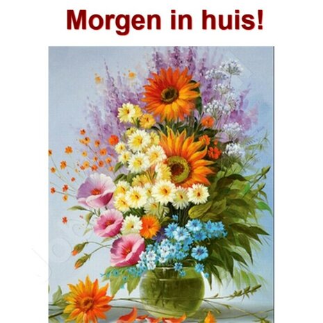 Diamond Painting Vaas Bloemen 30x40cm