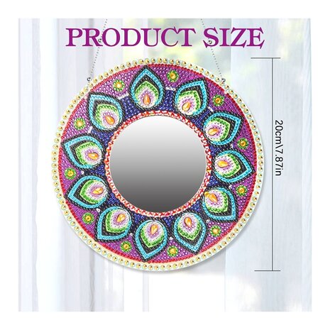 OP=OP Diamond Painting Spiegel 02 Mandala Groen (20cm)