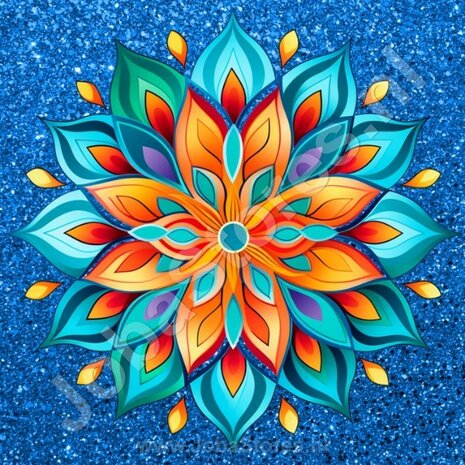 Diamond Painting Mandala Blauw