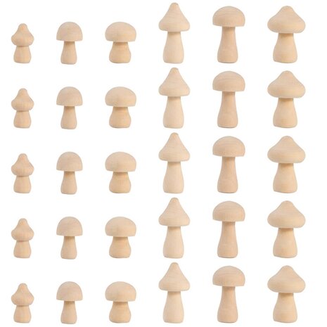 Peg Dolls Paddenstoelen 30 stuks