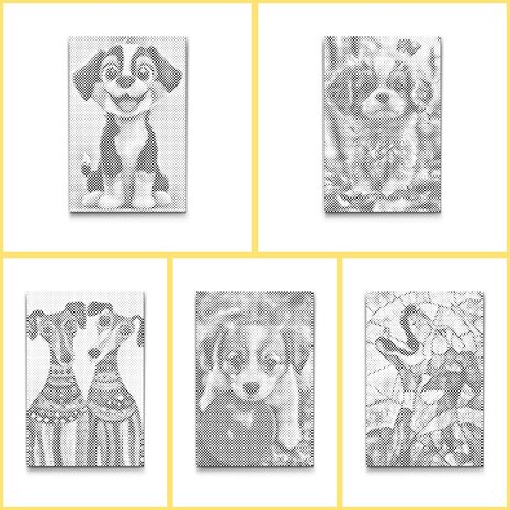 HappyDots DOT Painting Kleurboek Honden - 20 stippelschilderijen