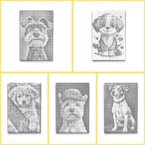 HappyDots DOT Painting Kleurboek Honden - 20 stippelschilderijen