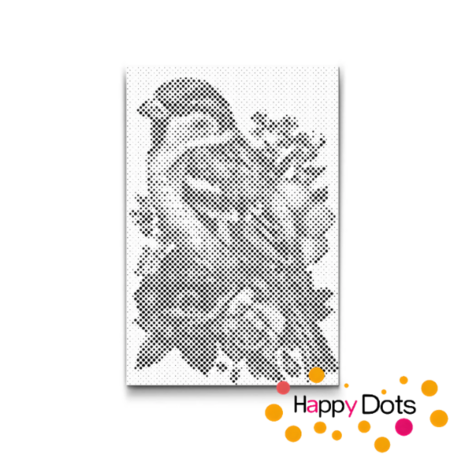 HappyDots DOT Painting Vogels 01 - 40x60cm