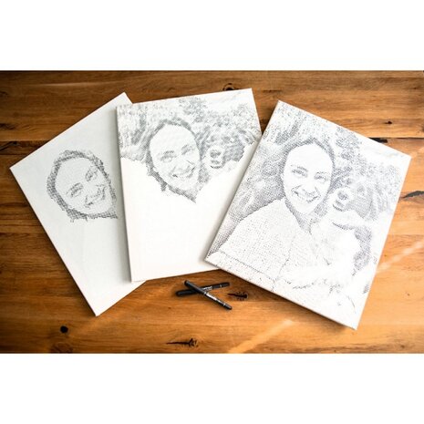 Custom Dot painting van eigen foto