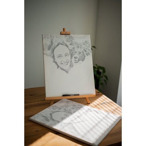 Custom Dot painting van eigen foto