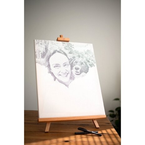 Custom Dot painting van eigen foto