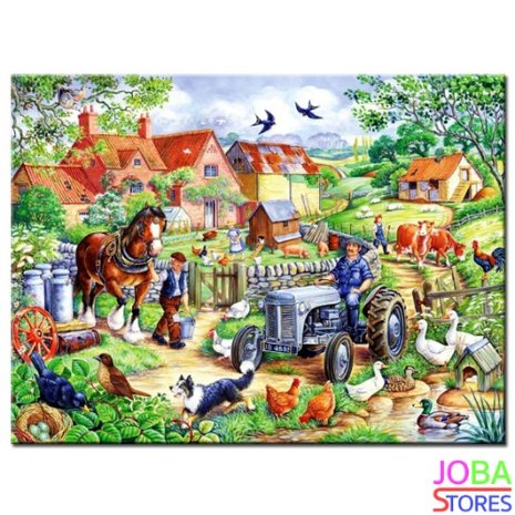 Diamond Painting "JobaStores®" Boerderij - volledig - 50x40cm