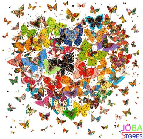 OP=OP Diamond Painting Vlinder Hart 40x40cm