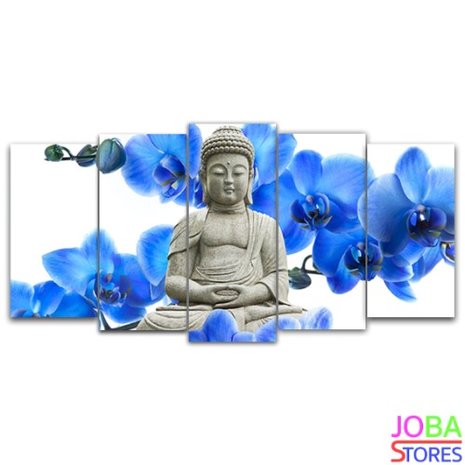 Buddha Blauwe Orchidee 75x40cm