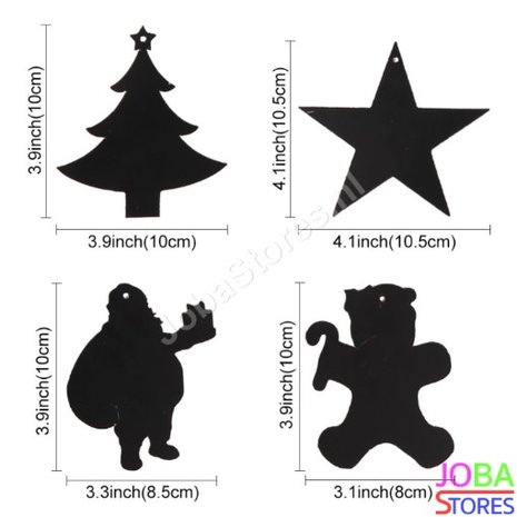 OP=OP Kras Tekeningen Kerst Hangers (24 delig)