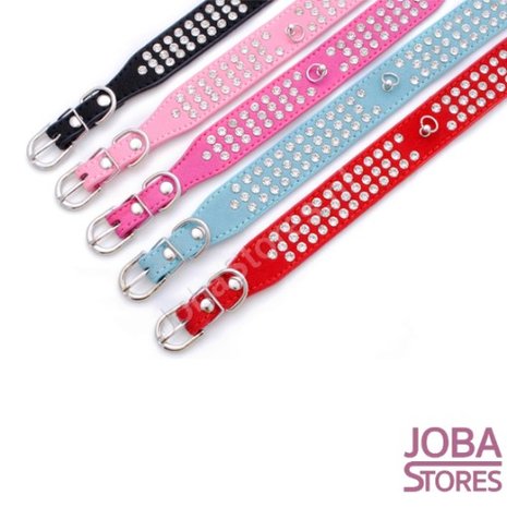 OP=OP Honden Halsband Bling Zwart L