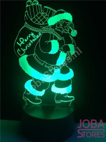 OP=OP 3D Illusie Lamp Kerstman (7 kleuren instelbaar)