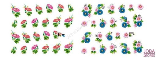 Nagel Sticker Set Glitter & Bloemen (55 vellen)