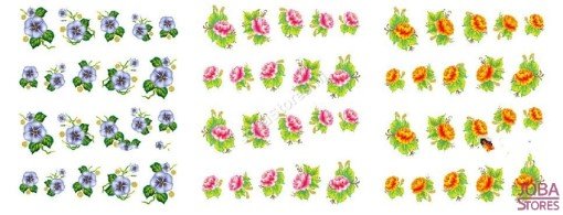 Nagel Sticker Set Glitter & Bloemen (55 vellen)